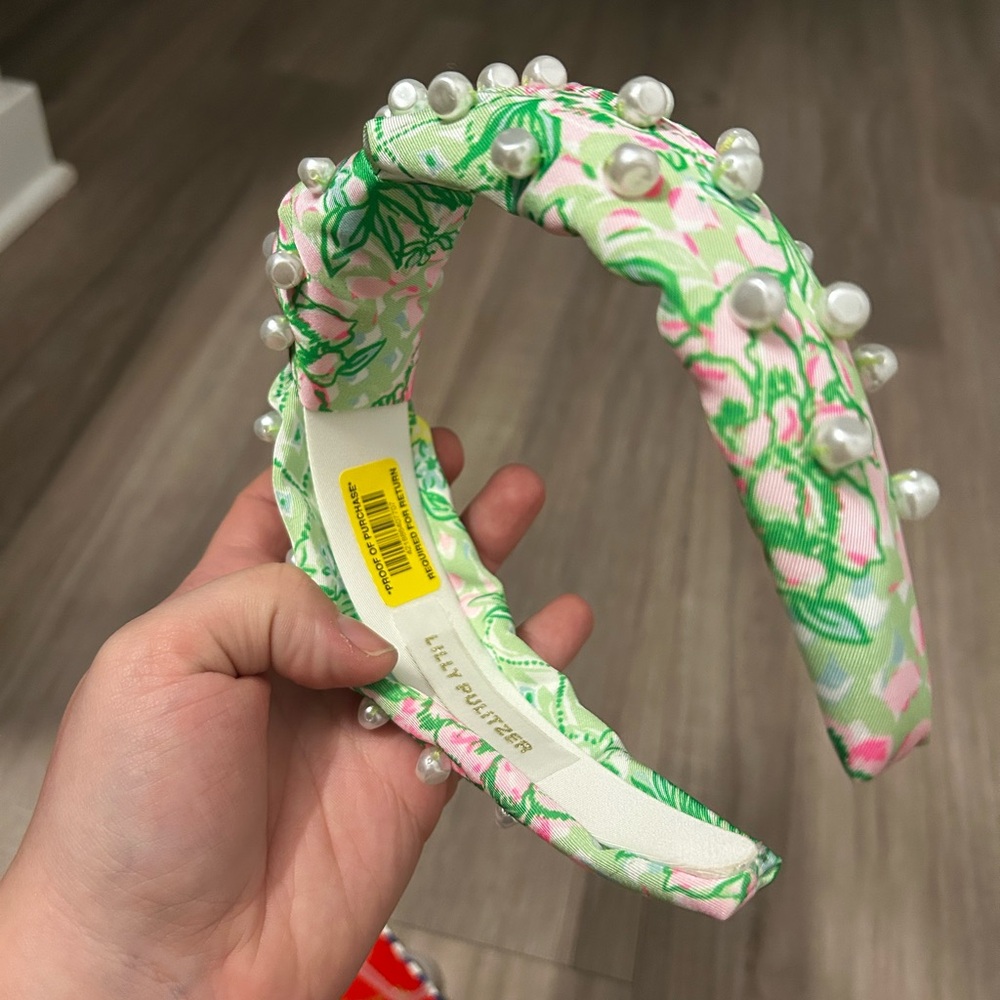 Lilly Pulitzer Floral Pearl Embellished Headband